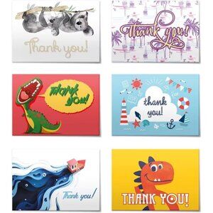 (96pcs) Thank You Cards Set, Our New"Seasonal" Design Perfect for Any Occasion